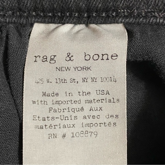 Rag & Bone Maxie High Rise Skinny Black Jeans Size 25 - Picture 10 of 10